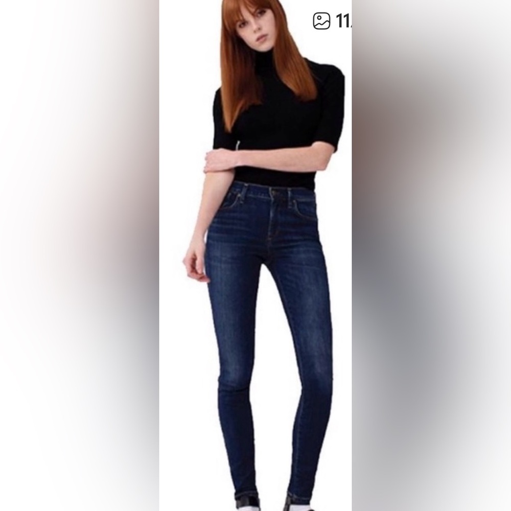 AGOLDE Sophie Skinny High Rise Stretch Denim Blue Jean